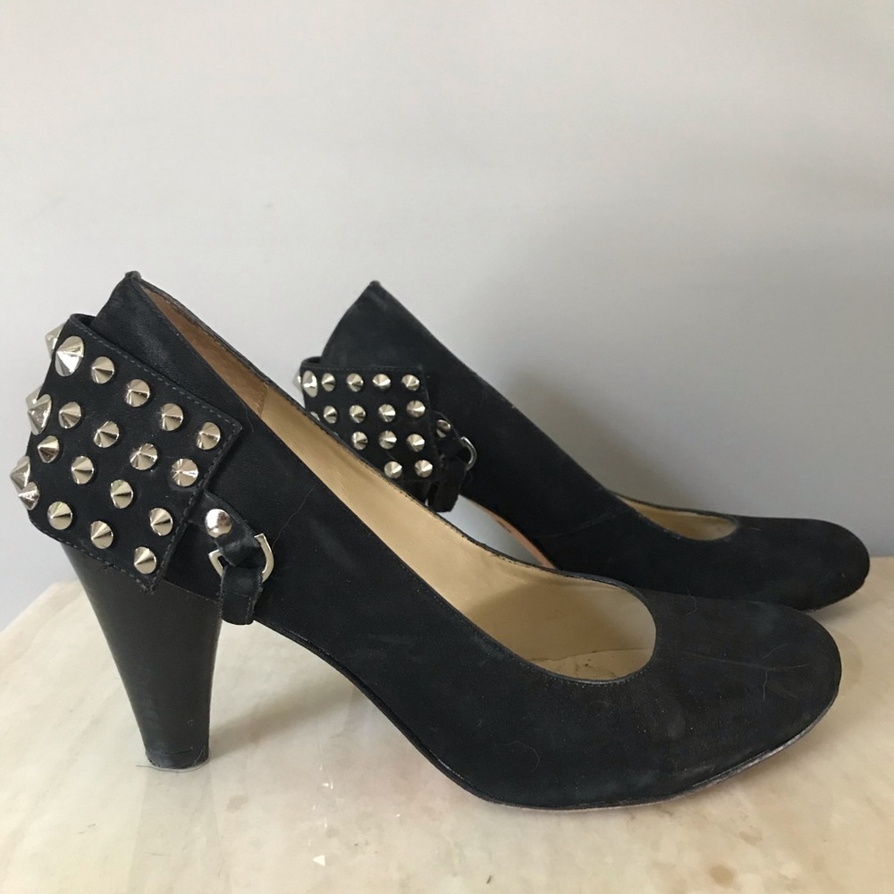 Be&D stud black suede shoes -39